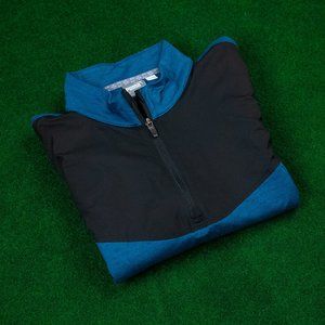 PUMA Heather Blue and Black ¼ Zip